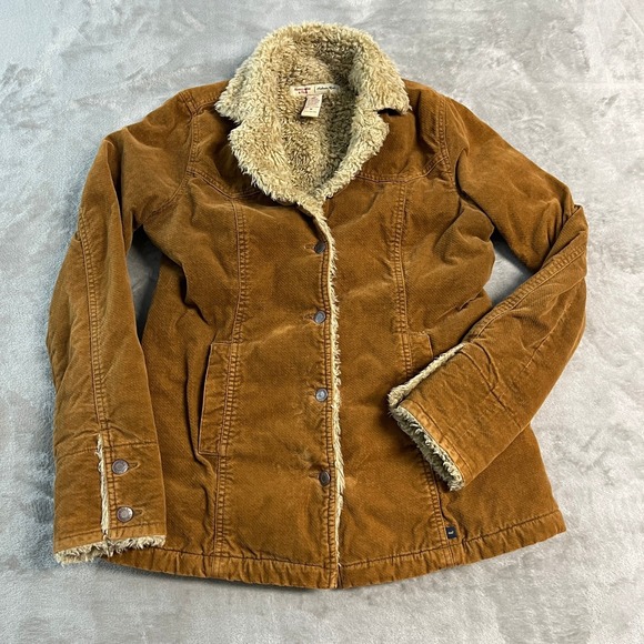 Abercrombie & Fitch Jackets & Blazers - Vintage Abercrombie & Fitch Penny Lane Womens M Sherpa Lined Velvet Jacket Brown